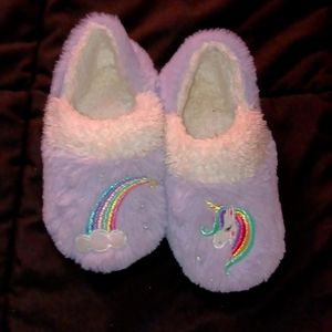 Lightly worn unicorn slippers
